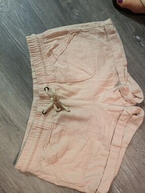 Kiss & Cry Linen Blend Womens  Shorts Size M Drawstring Pocket